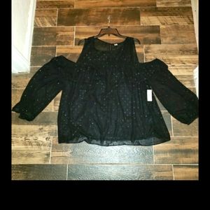 NWT size XXL cold shoulder flowy blouse